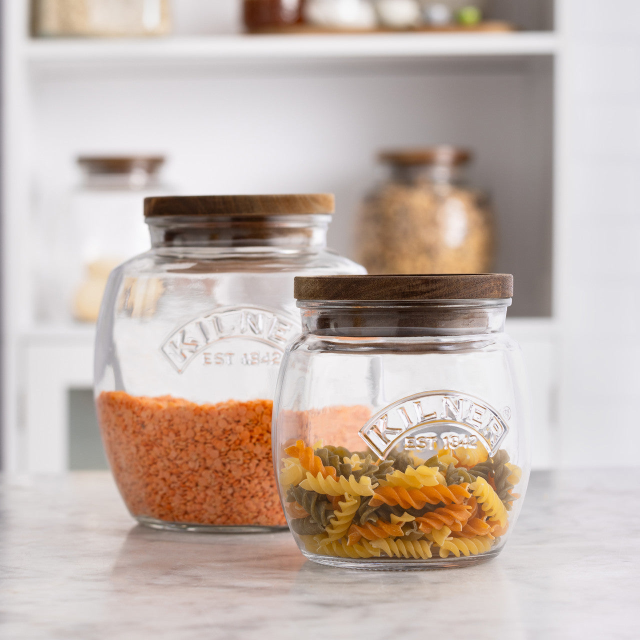 Universal Jar Acacia Wooden Lid, 2 Litre