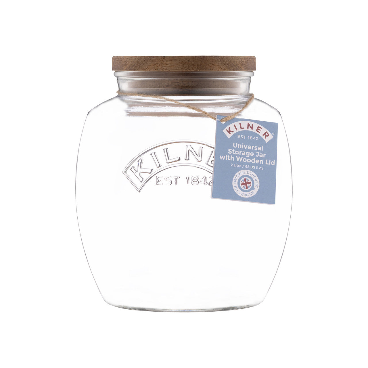 Universal Jar Acacia Wooden Lid, 2 Litre