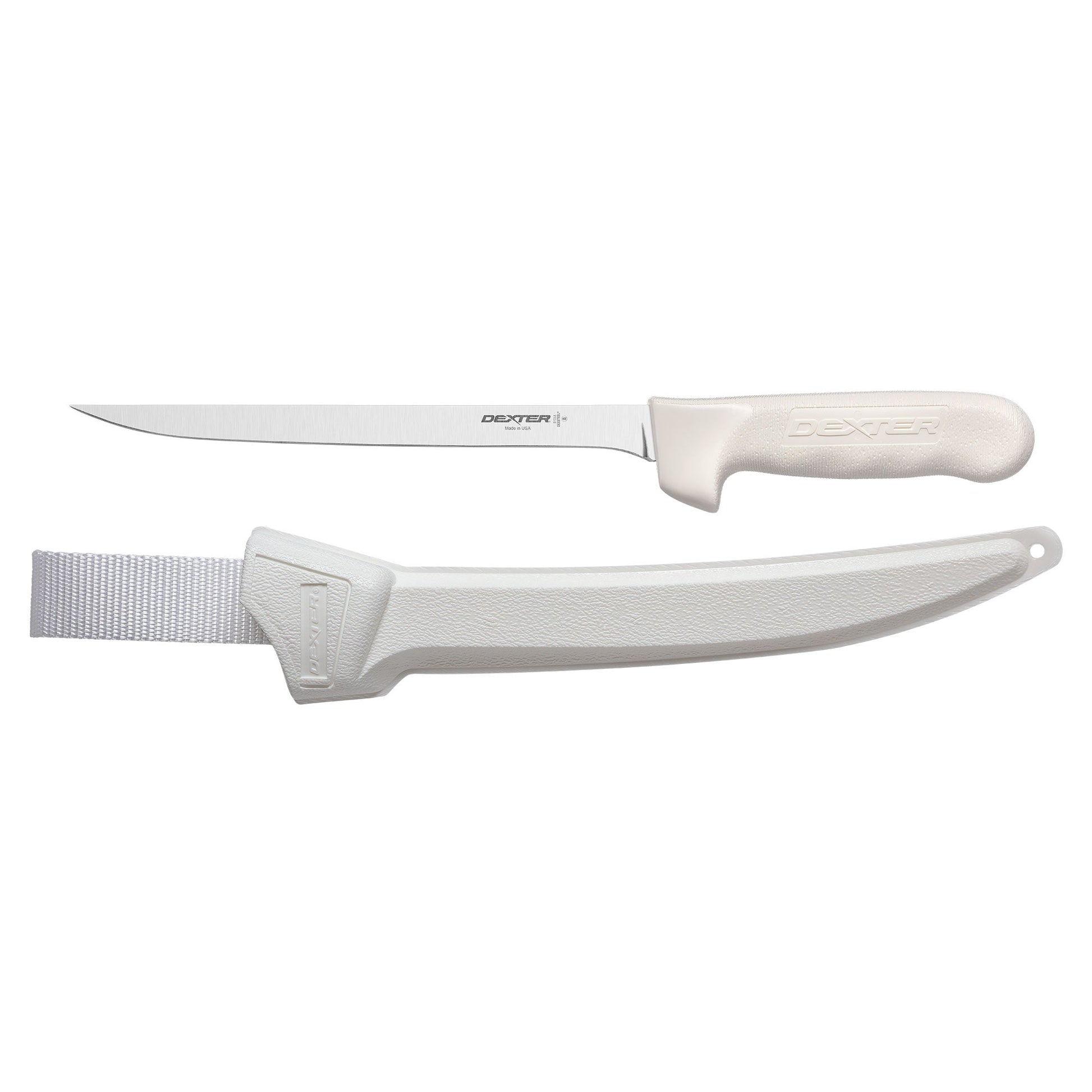 SANI-SAFE® 7"/18cm Narrow Fillet Knife W/Sheath - 20cm
