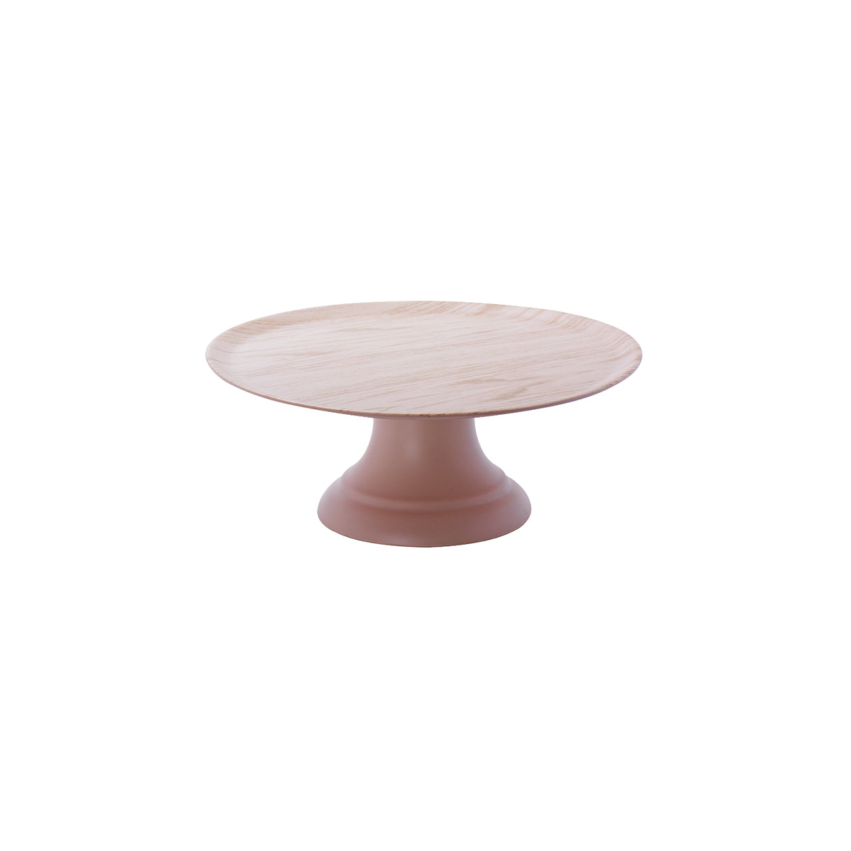 Chef Inox Cake Plate With Stand Melamine 297x110mm Wood Grain - Kitchenly