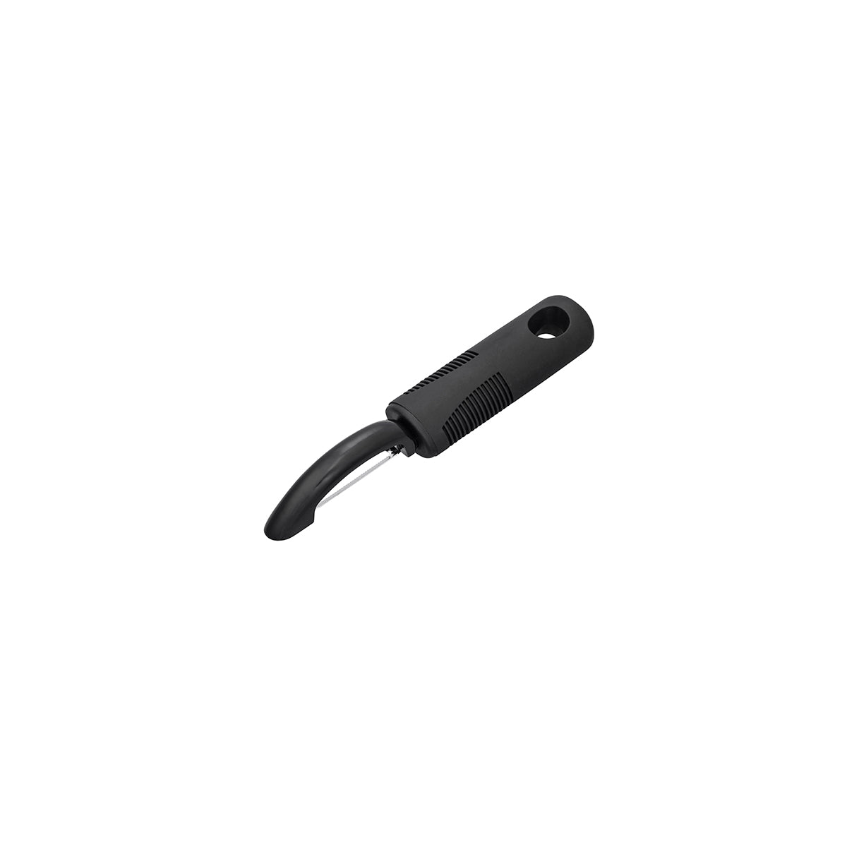 Chef Inox Easy Grip Stainless Steel Peeler with Black Handle - 180mm