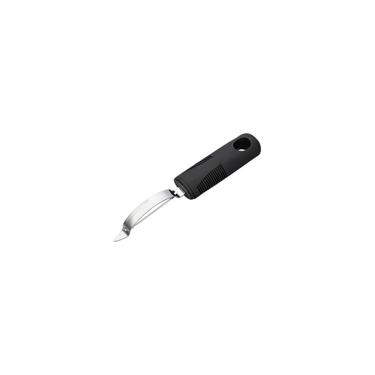 Chef Inox Easy Grip Stainless Steel Peeler with Black Handle - 195mm