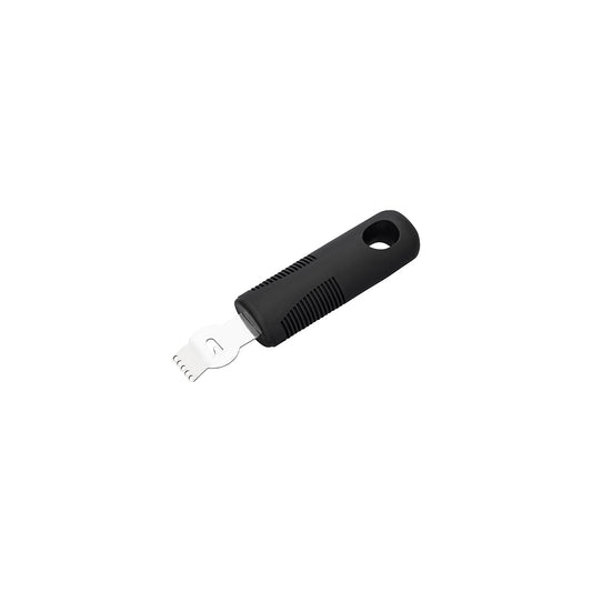 Chef Inox Easy Grip Stainless Steel Zester with Black Handle - 145mm