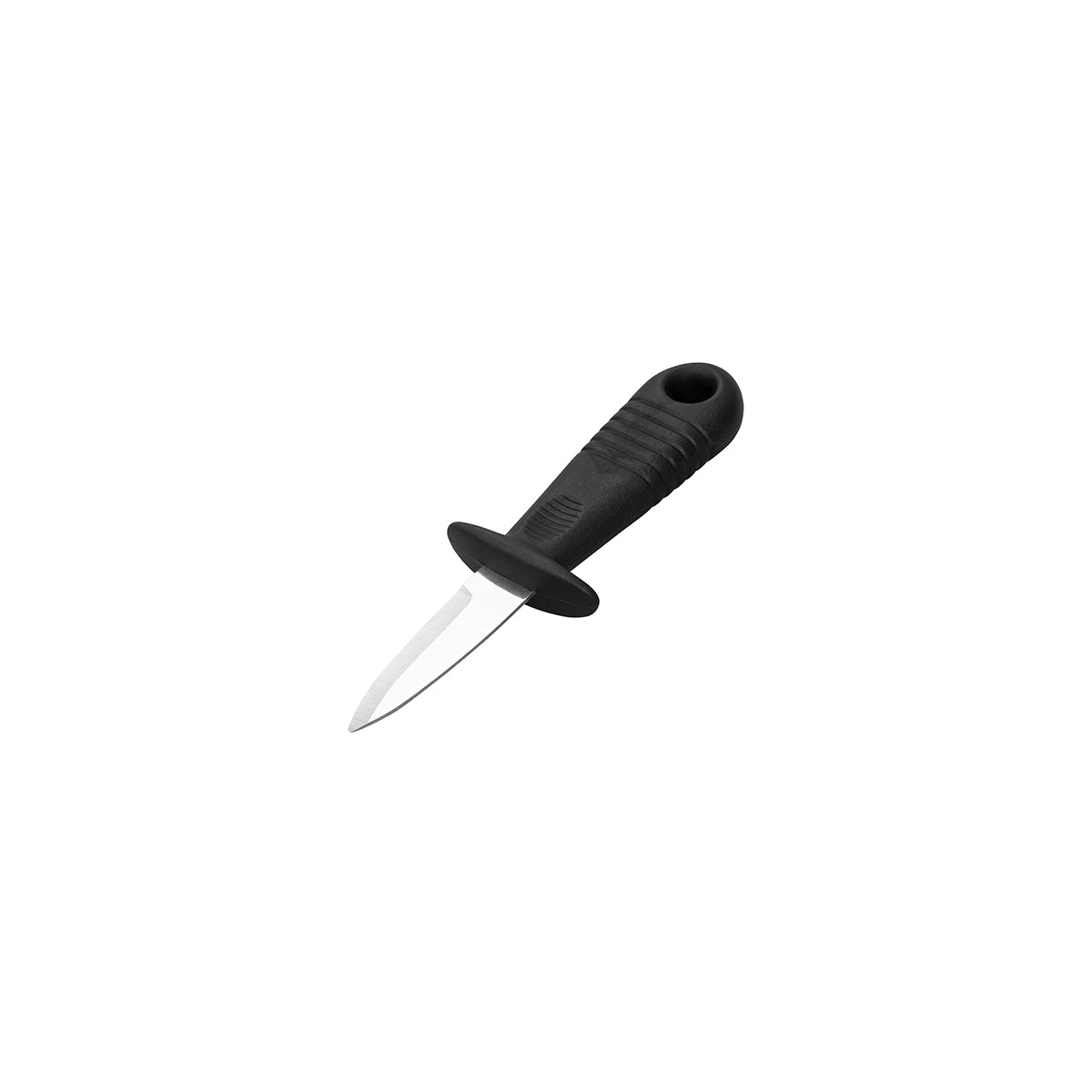 Chef Inox Stainless Steel Oyster Knife with Black Handle - 146mm