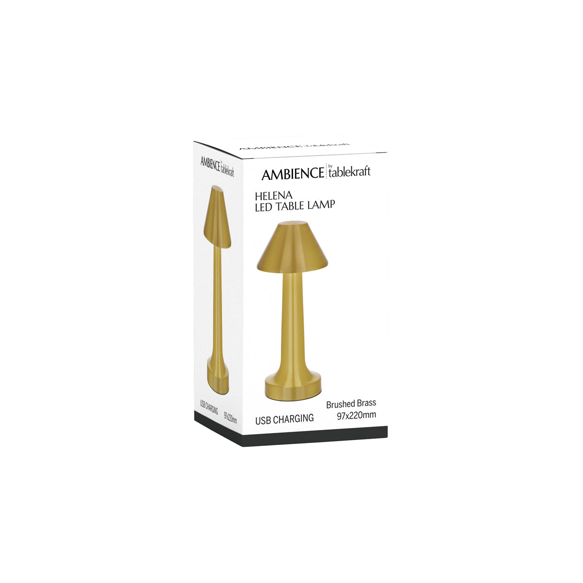 Tablekraft Ambience Helena Rechargeable Cordless LED Table Lamp – 5200mAh