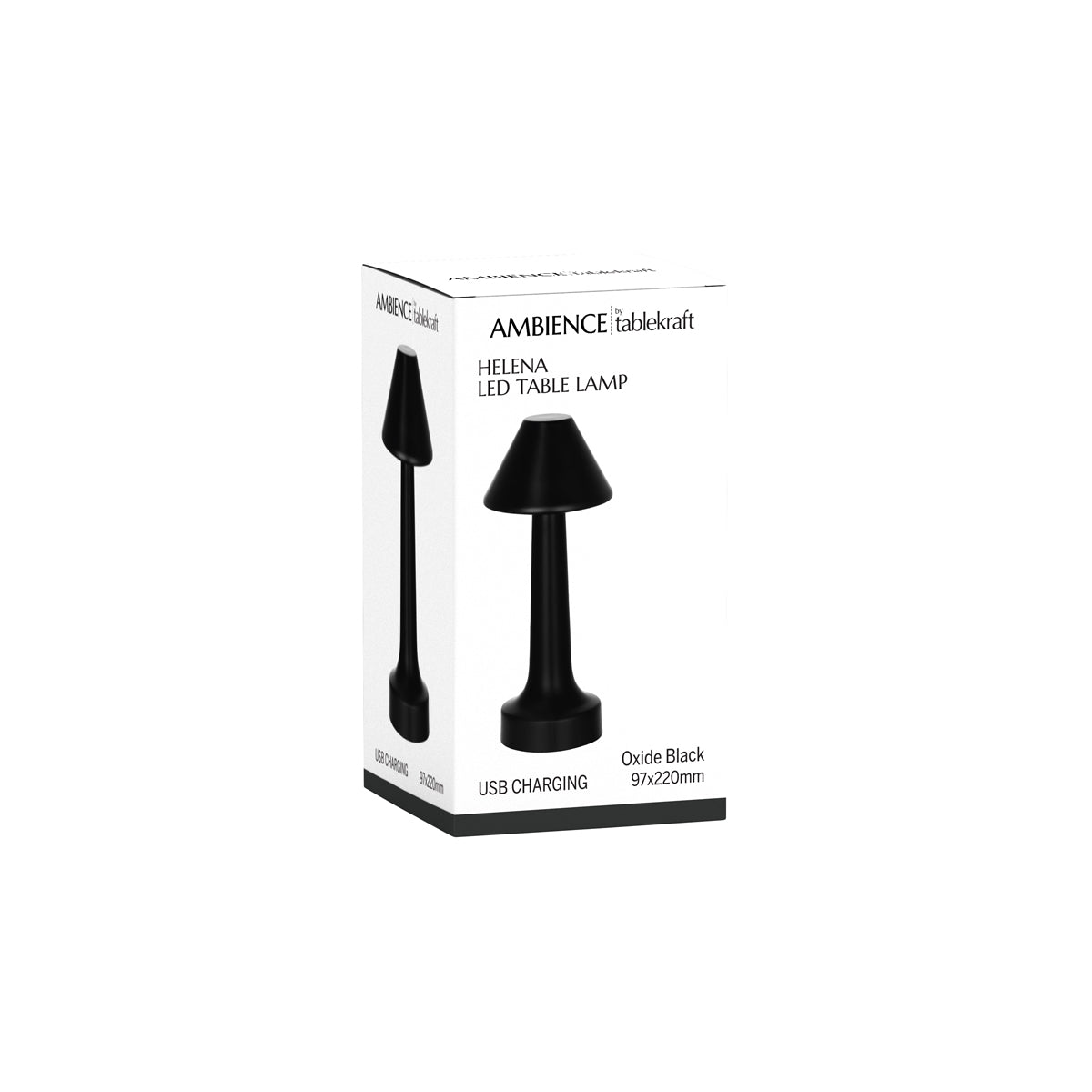 Tablekraft Ambience Helena Rechargeable Cordless LED Table Lamp – 5200mAh