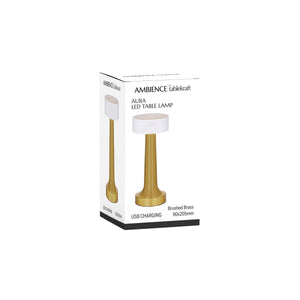 Tablekraft Ambience Aura Rechargeable Cordless LED Table Lamp - 5200mAh