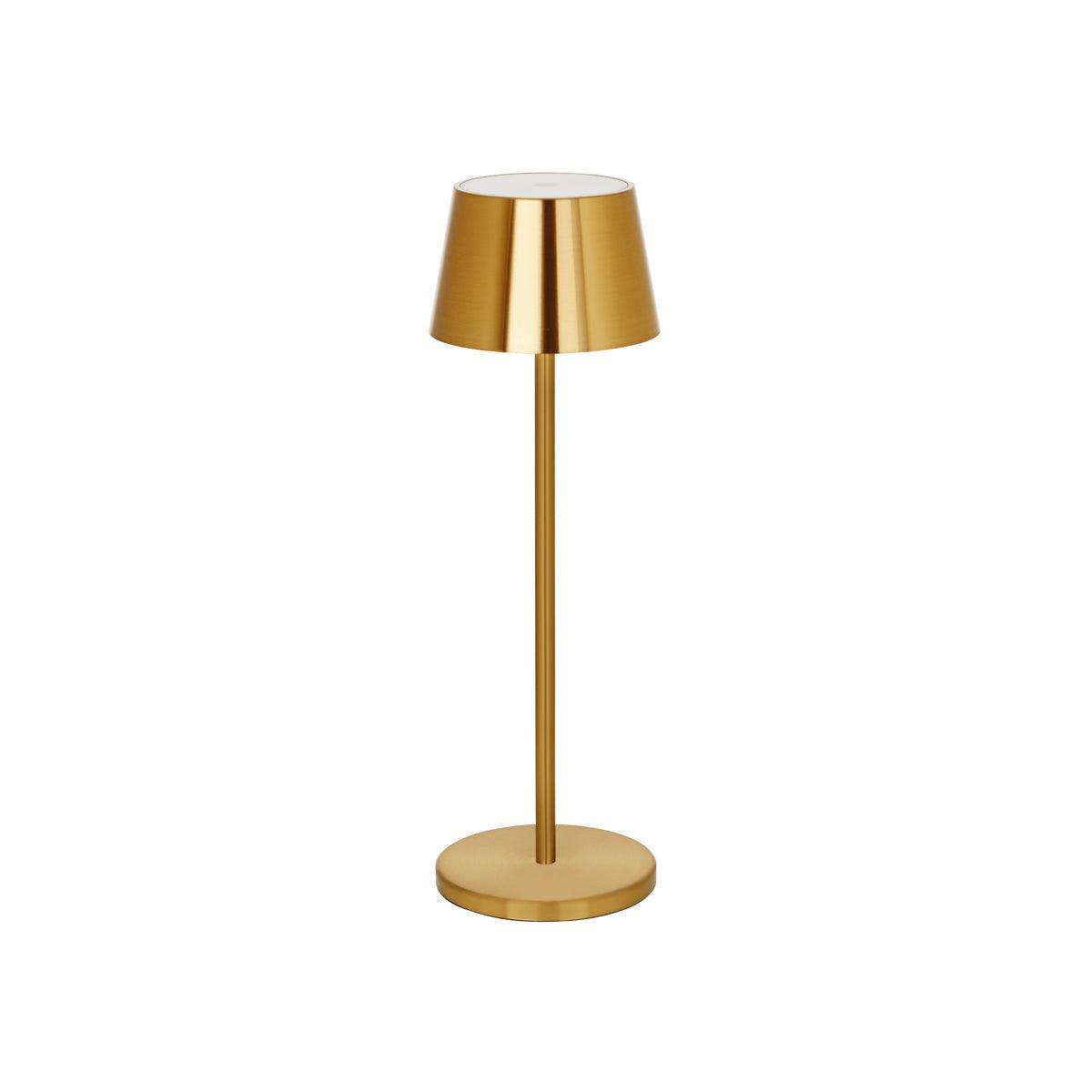 Ambience Amelia Cordless LED Table Lamp Brushed Brass - Kitchenly