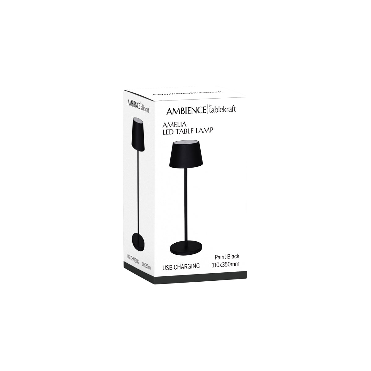 Tablekraft Ambience Amelia Rechargeable Cordless LED Table Lamp - 5200mAh