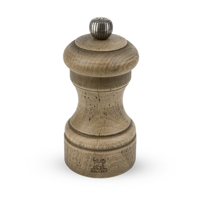 Bistro Antique Salt Mill in Aged Wood, 10cm