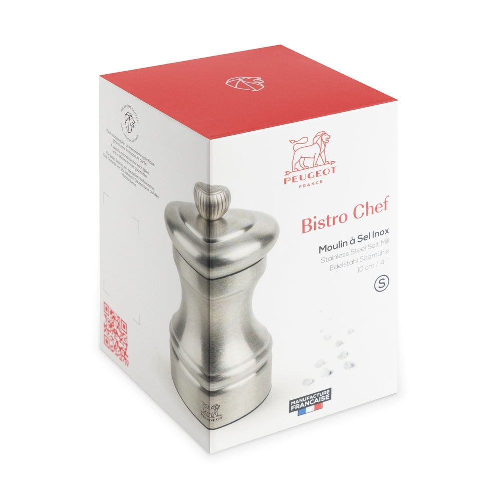 Bistro Chef Salt Mill in Stainless Steel, 10 cm