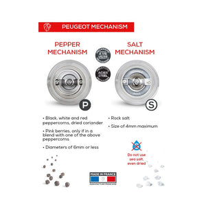 Bistro Salt/Pepper Mill Duo in Acrylic, 10cm
