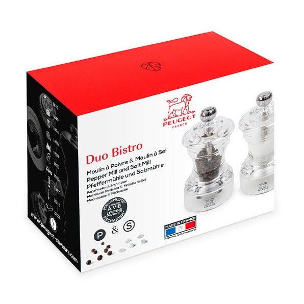 Bistro Salt/Pepper Mill Duo in Acrylic, 10cm