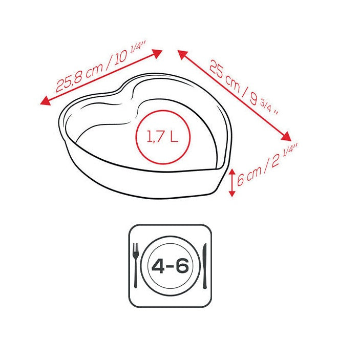 Appolia Heart Dish, 26cm