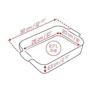 Appolia Rectangular Baker, 32cm