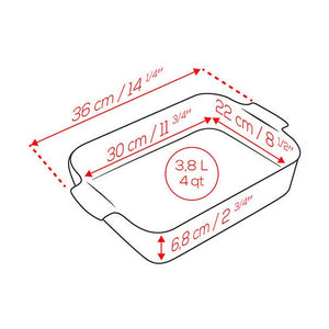 Appolia Rectangular Baker, 36cm