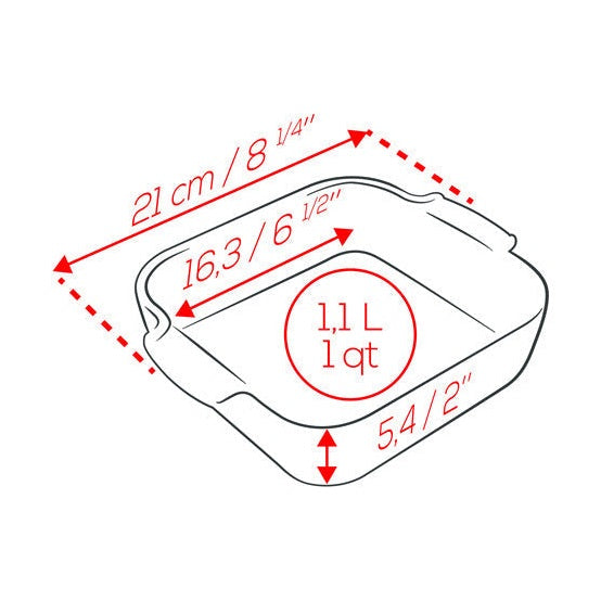 Appolia Square Baker, 21cm
