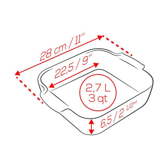 Appolia Square Baker, 28cm
