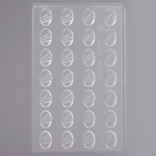 Matfer Bourgeat Chocolate Mould 28 Ribbed Oval