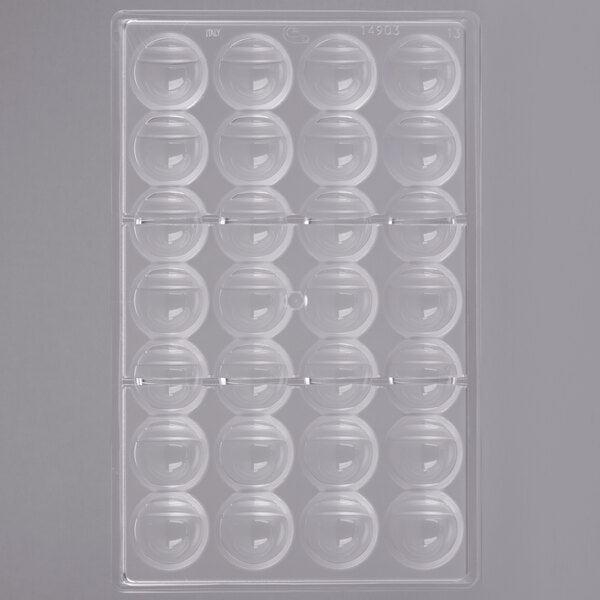 Matfer Bourgeat Chocolate Mould 28 Striped Hemisphere