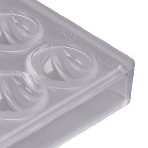 Matfer Bourgeat Chocolate Mould 28 Striped Hemisphere