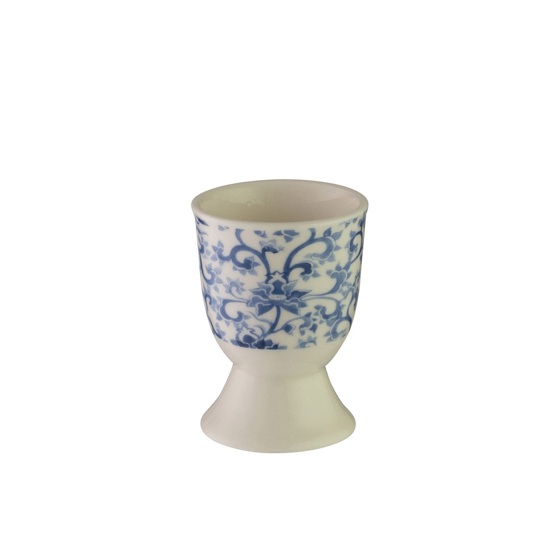Colour Themed Egg Cup - China Blue Scroll