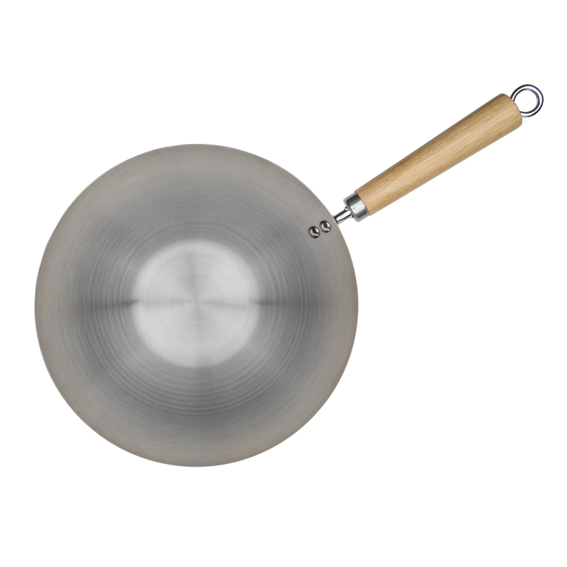 Wok with Wood Handle
