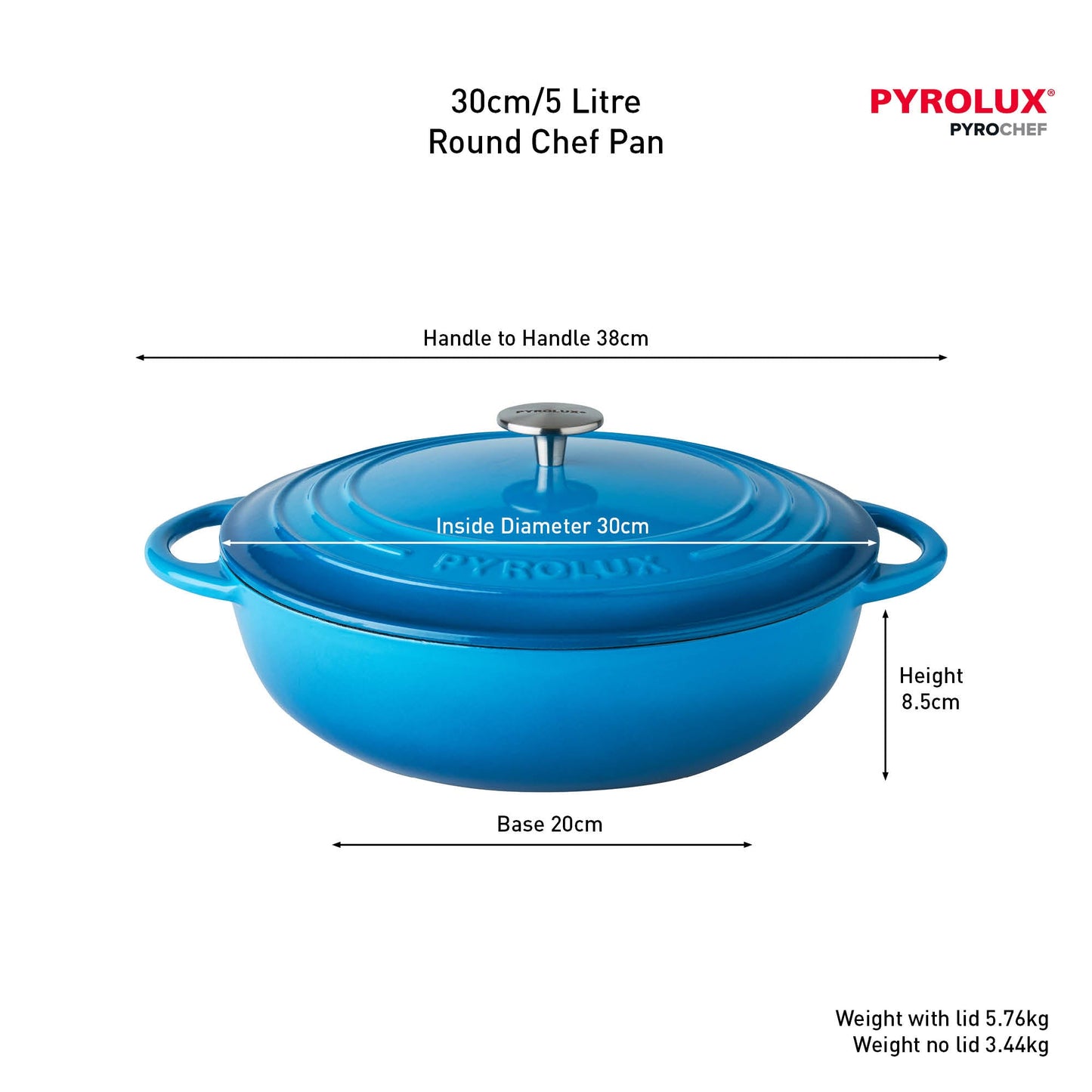 PYROCHEF Round Chef Pan Ocean Blue