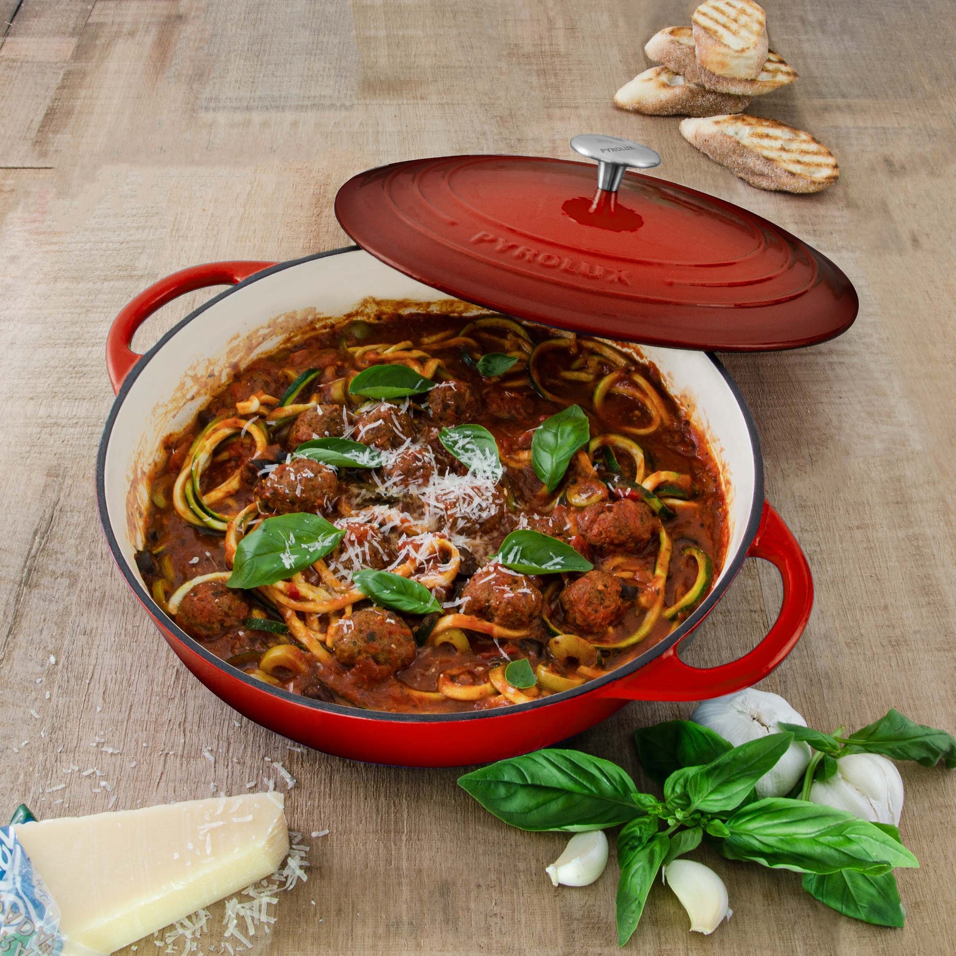 PYROCHEF Round Chef Pan Chilli Red
