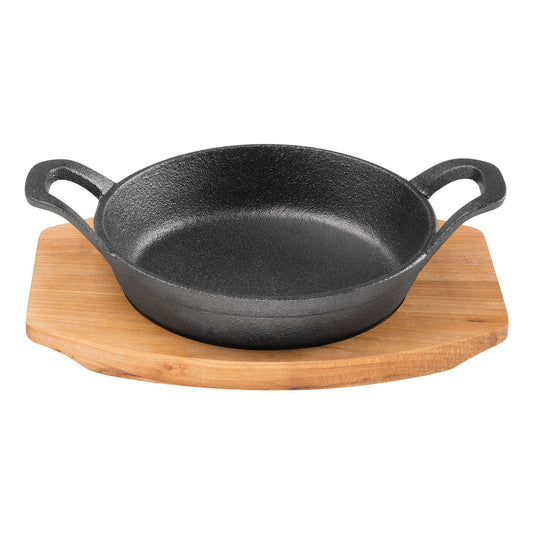 Pyrolux PYROCAST Round Gratin with Maple Tray 15.5cm
