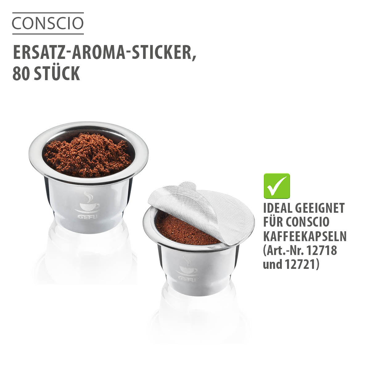 Replacement stick-on aroma seals CONSCIO, 80 pcs.