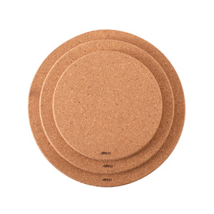 Round Cork Trivet Set, with Magnets
