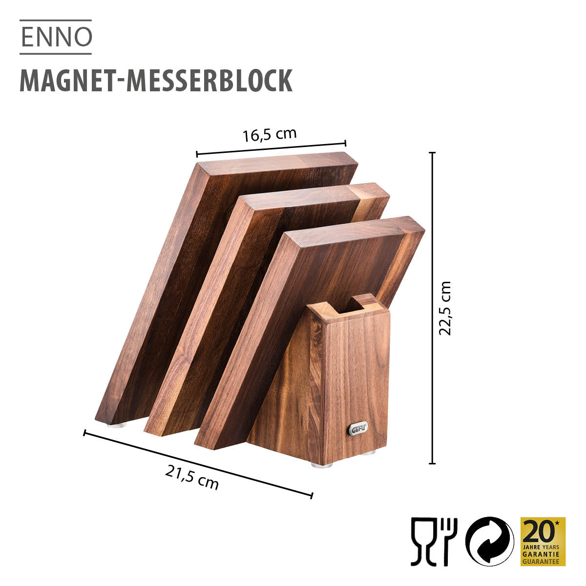 Magnetic knife block ENNO, fan design