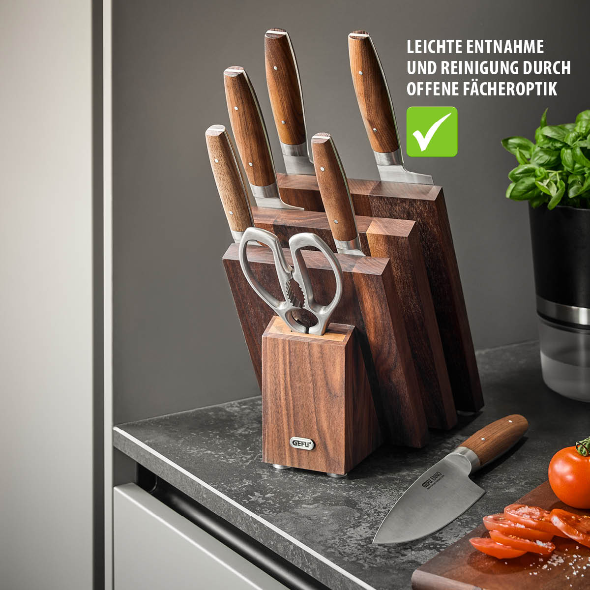 Magnetic knife block ENNO, fan design