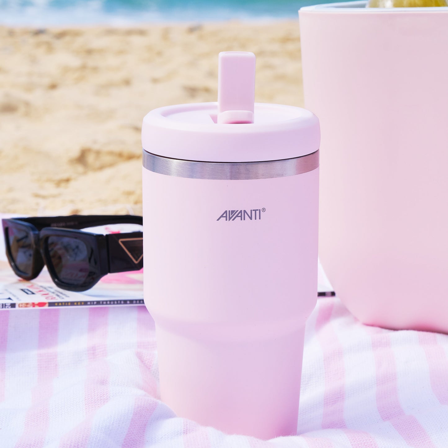 Avanti HydroQuech Insulated Smoothie Tumbler with Two Lids, 550ml