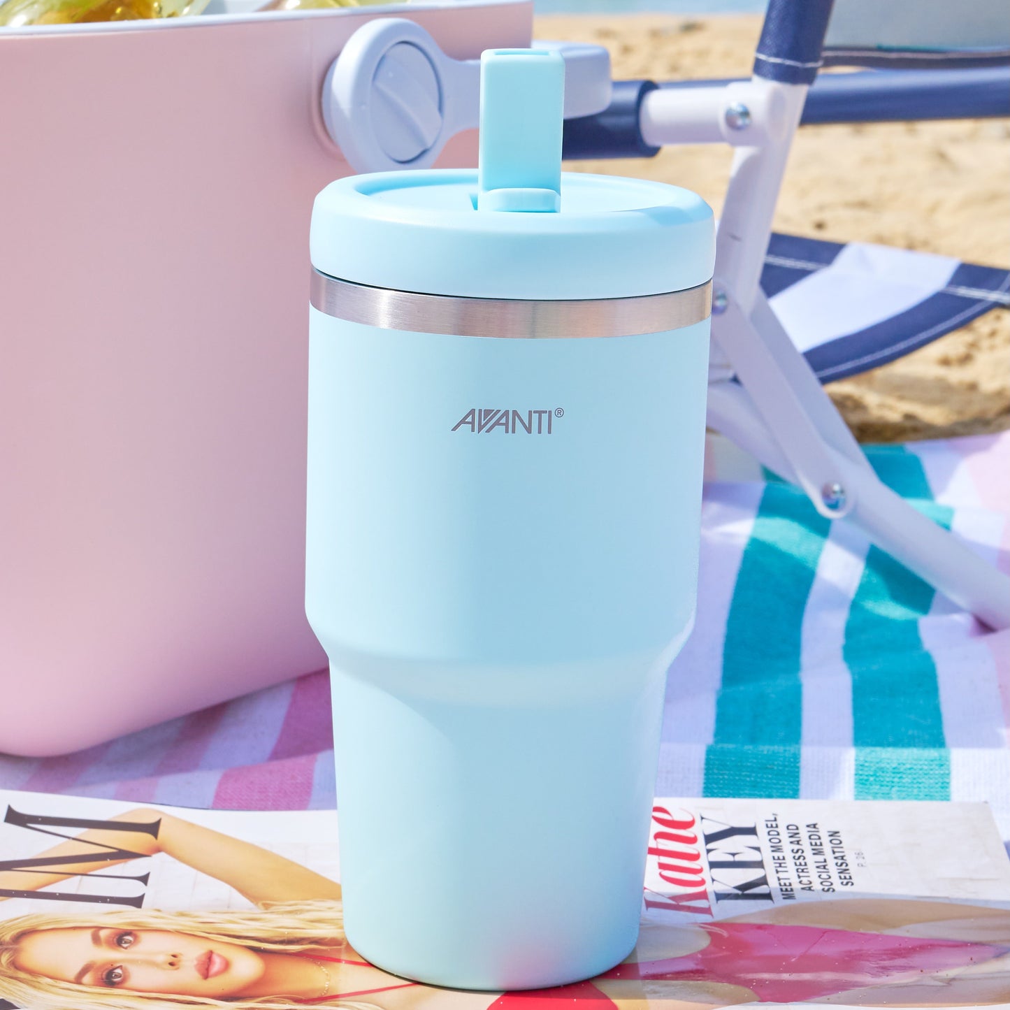 Avanti HydroQuech Insulated Smoothie Tumbler with Two Lids, 550ml
