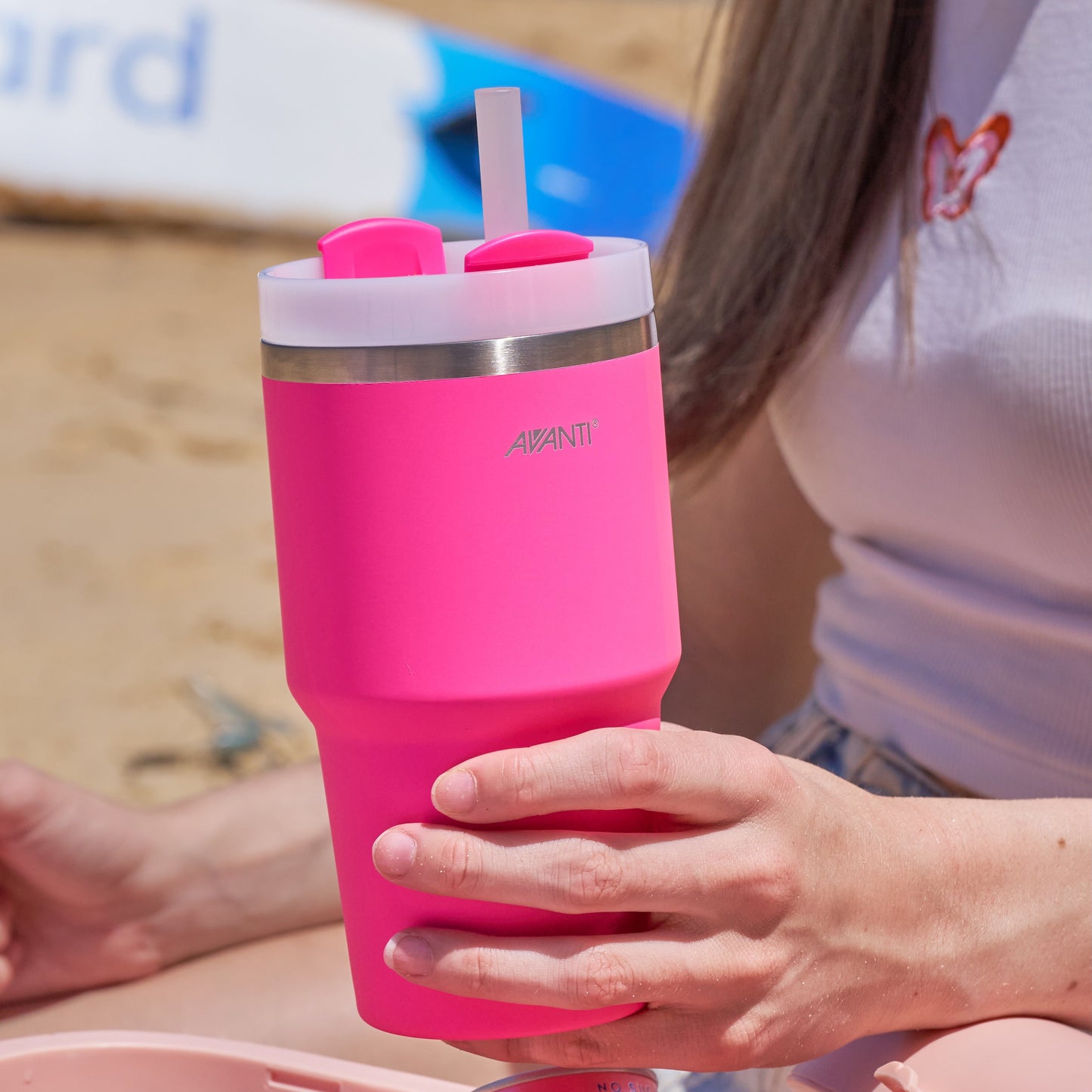 Avanti HydroQuech Insulated Smoothie Tumbler with Two Lids, 550ml