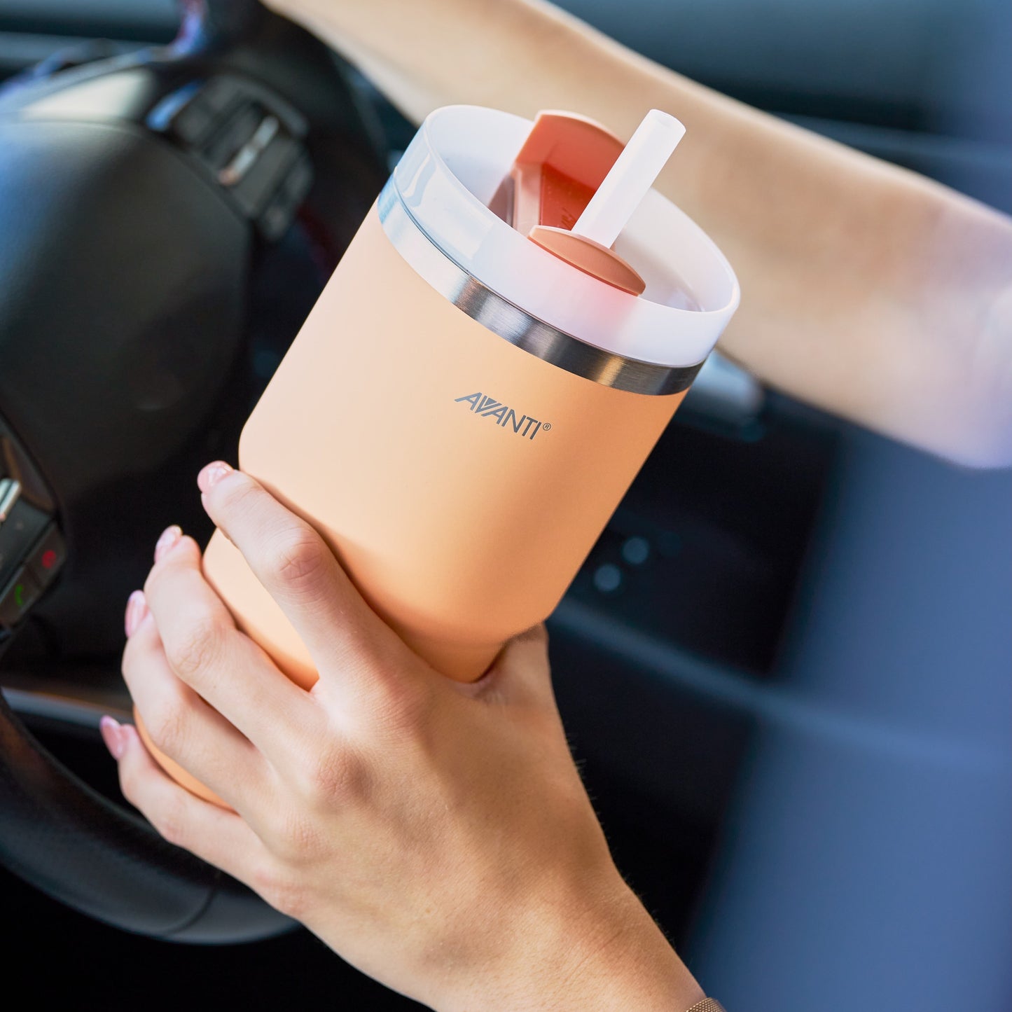 Avanti HydroQuech Insulated Smoothie Tumbler with Two Lids, 550ml