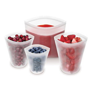 Pinch & Lock Silicone Reusable Bag Set - Large