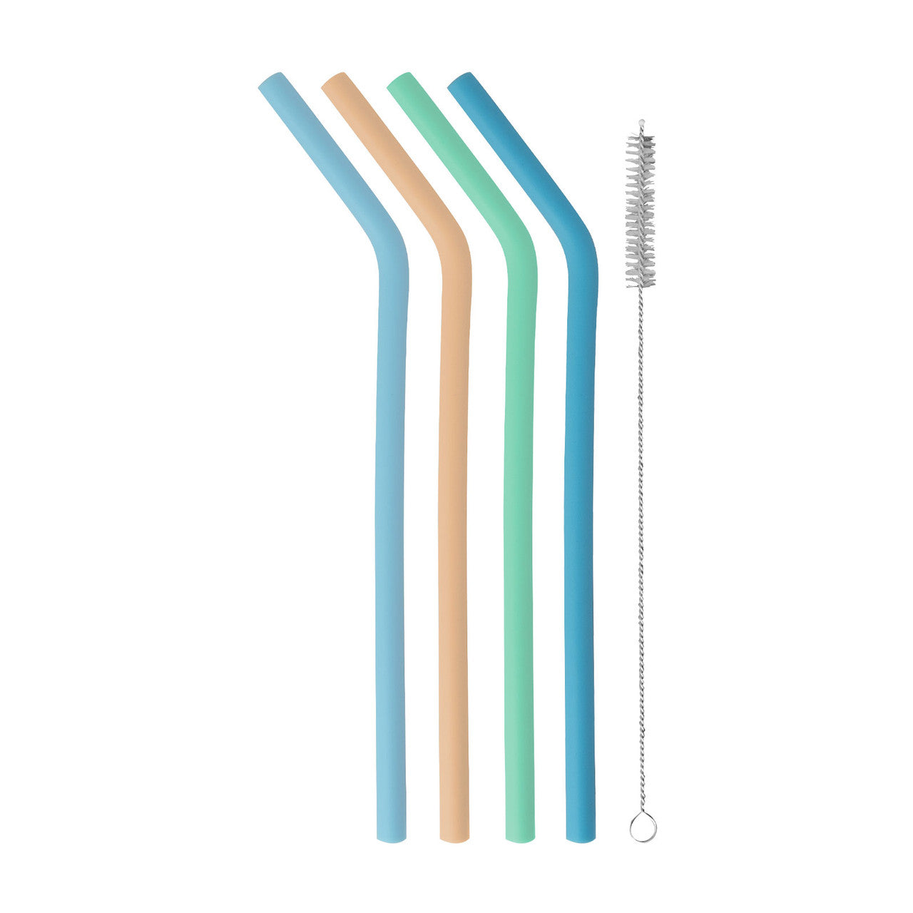 Silicone Straws, with Cleaning Brush