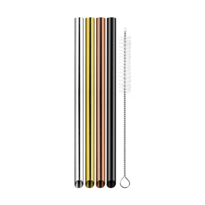 Bubble Tea Straws, with Cleaning Brush