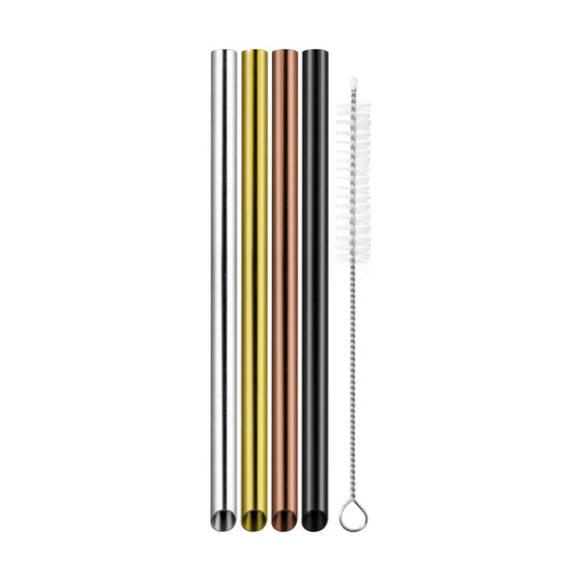 Bubble Tea Straws, with Cleaning Brush