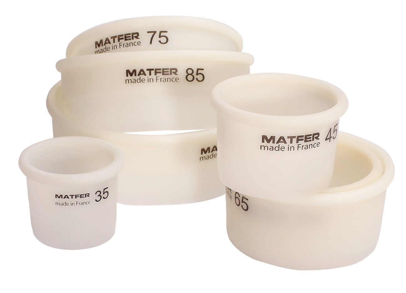 Matfer Bourgeat Exoglass Plain Cutters - Set of 7, Odd Edge