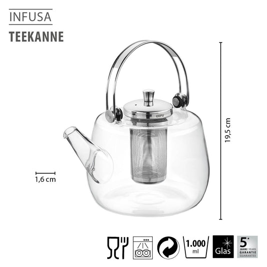 Teapot INFUSA, 1.000 ml
