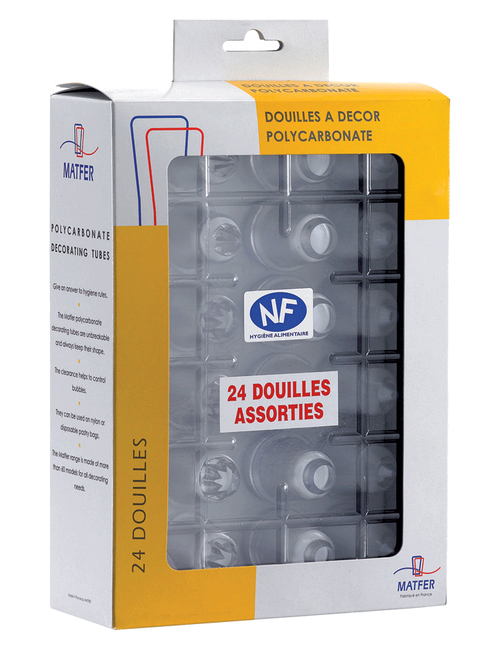 Matfer Bourgeat Polycarbonate Tubes - Set of 24 - Kitchenly