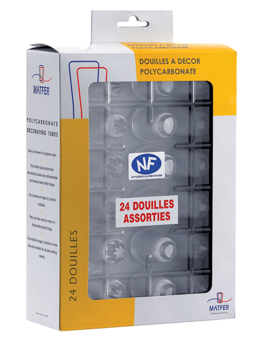 Matfer Bourgeat Polycarbonate Tubes - Set of 24 - Kitchenly