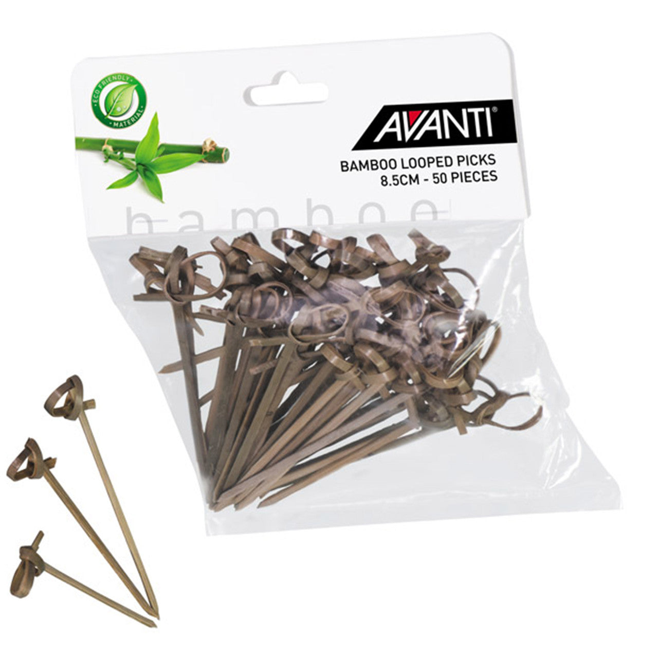 Bamboo Looped Picks - 8.5cm