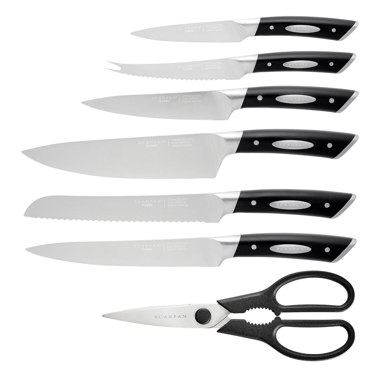 Classic 8 Piece Eclipse Knife Block Set