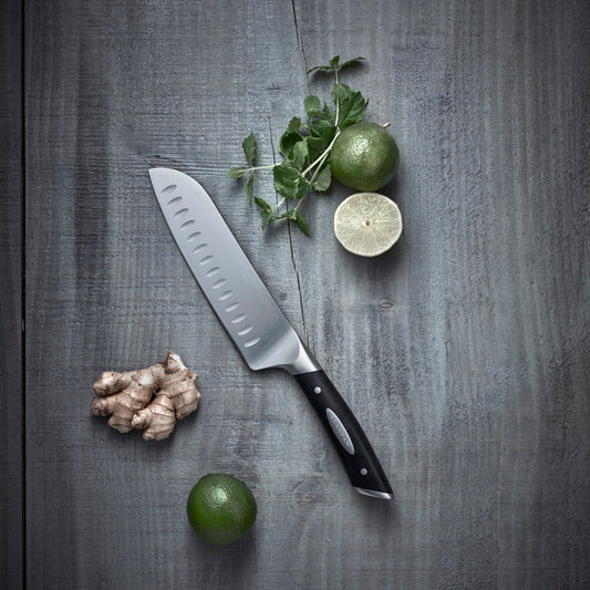 Scanpan Classic Santoku Knife with Granton Edge - 12.5cm