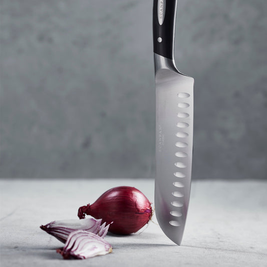 Scanpan Classic Santoku Knife with Granton Edge - 18cm